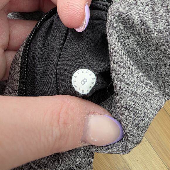 Lululemon Tracker Short V 4" Womens 8 Heather Lux Multi Gray Black Swift Running - Picture 4 of 5